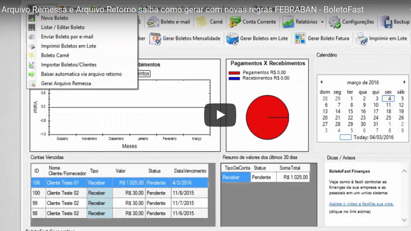 Saiba como gerar o arquivo remessa e baixa automatica via arquivo retorno