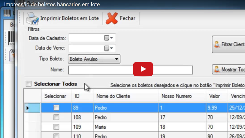 Como Imprimir boletos de uma só vez